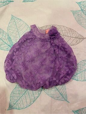 Purple floral dress from Place. Embroidered flower design.